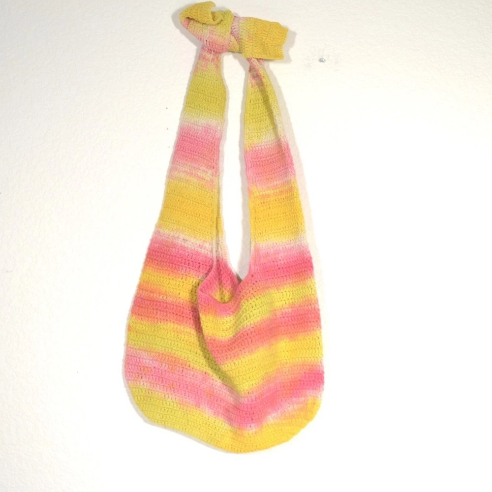NWT 100% cotton knit crochet bag - Picture 2 of 7
